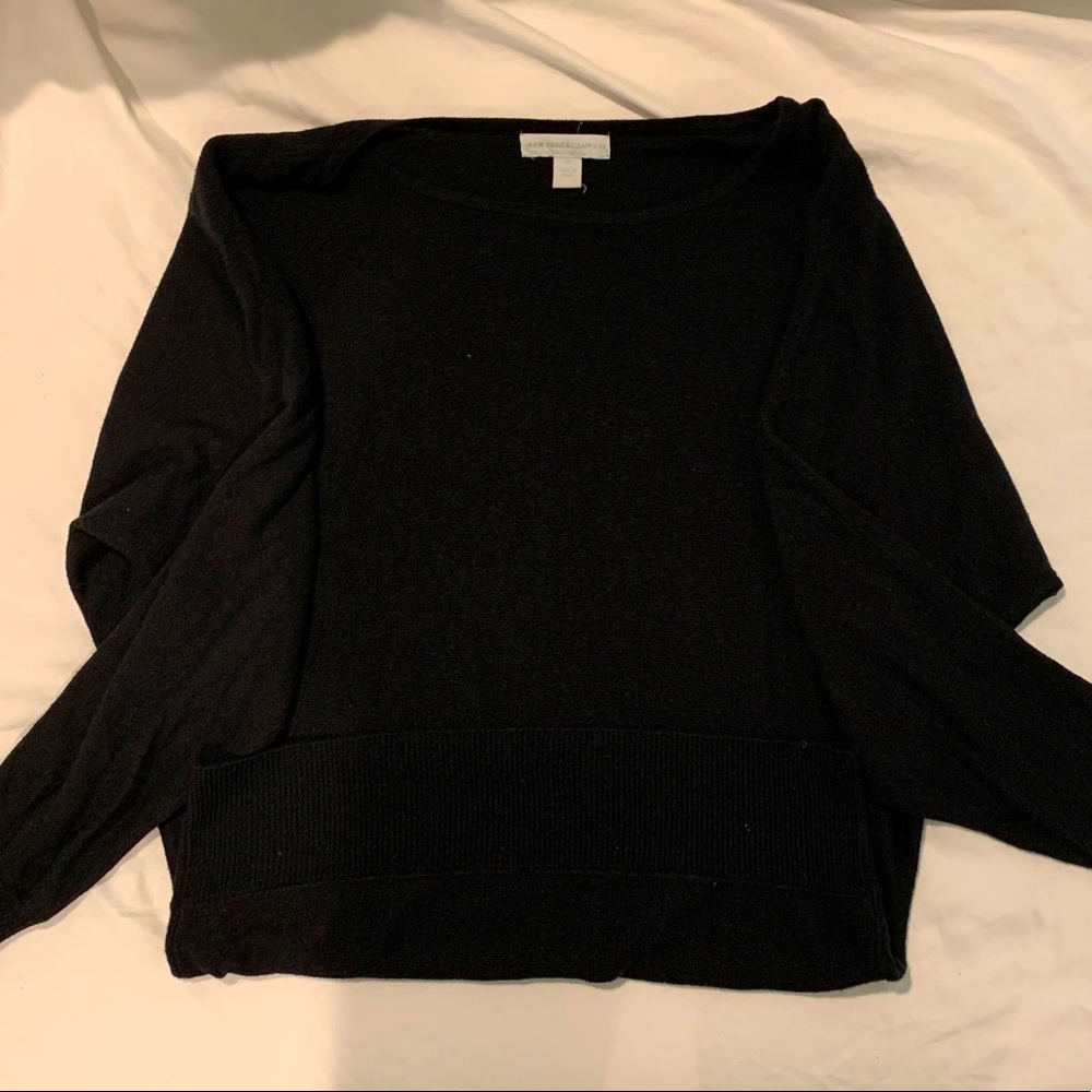 NY&CO Night Black Extra Soft Ripped Sweater